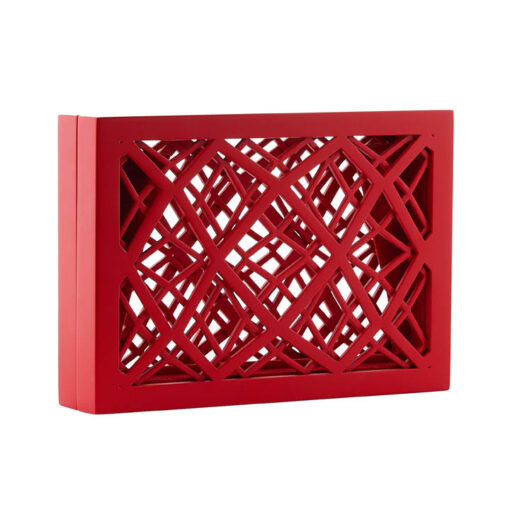 NEST - Red Painted Wood with Red Velvet Insert