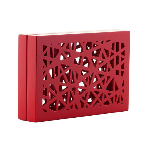 URBAN - Red Painted Wood with Red Velvet Insert